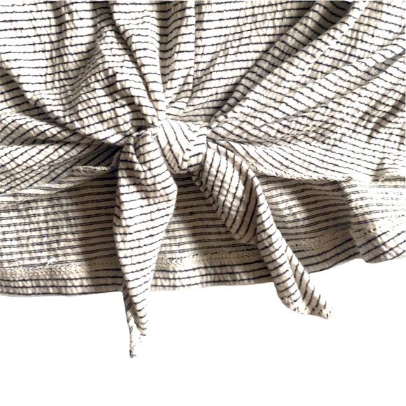 Lucky Brand Tie Front Pinstripe Top - Picture 4 of 4